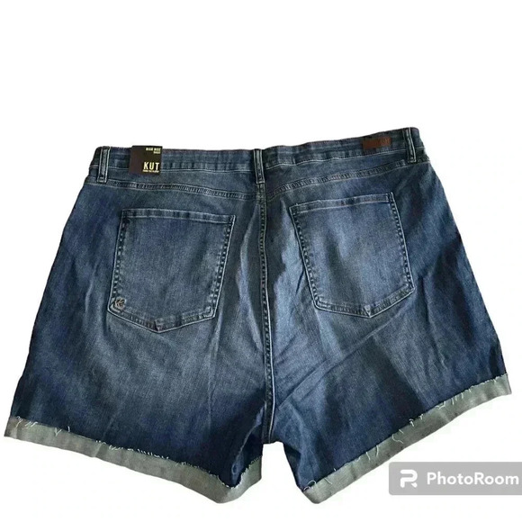 Kut from the Kloth  High Rise Button Fly Denim Shorts sz 24 W - Picture 7 of 7